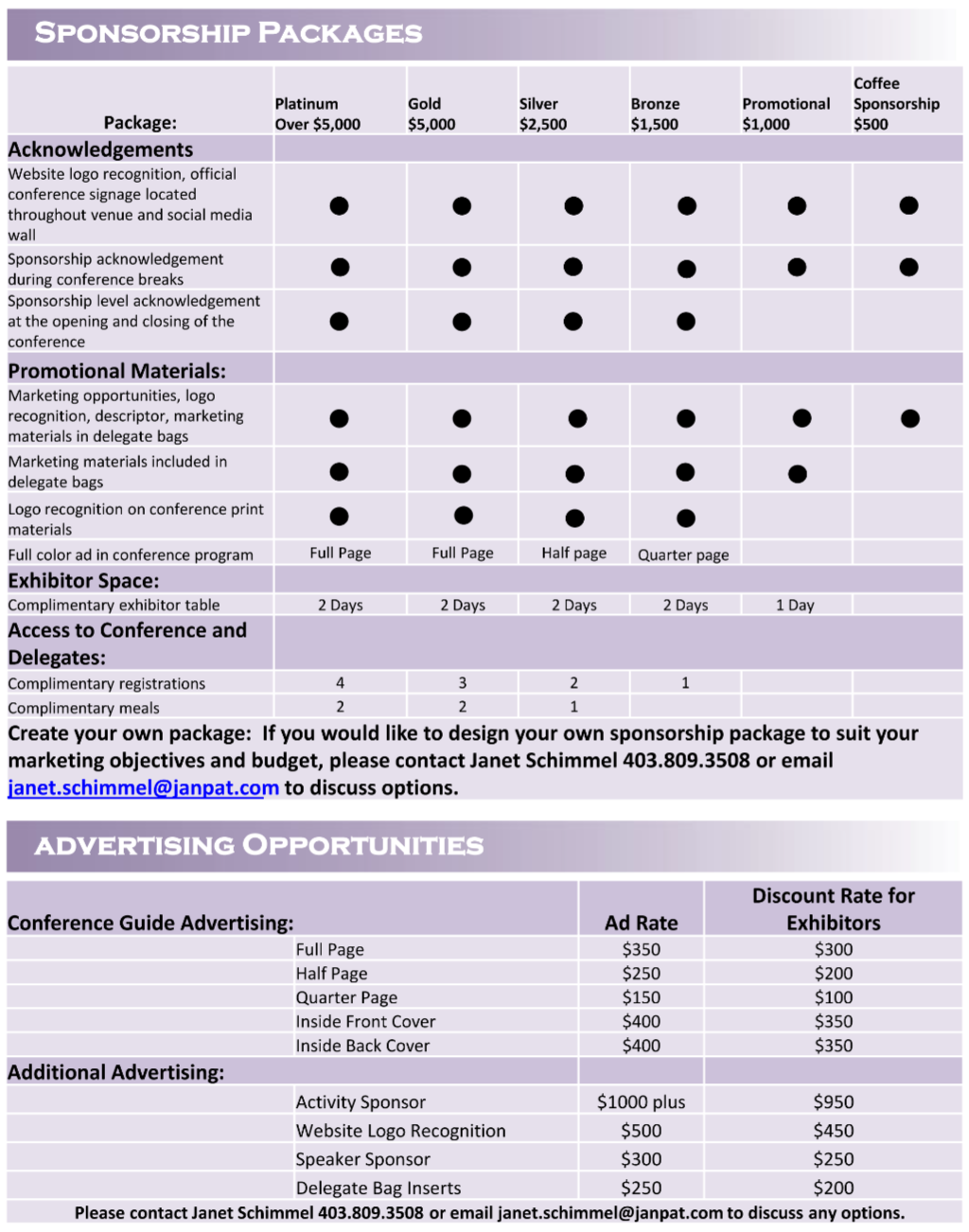 AEAACsponsorship pricing